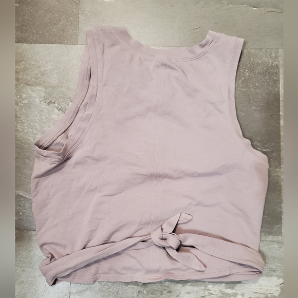 Lululemon Time to Restore Tank. Wrap, Bow In Back. Light Old Lavender. Size 4. - Picture 4 of 8